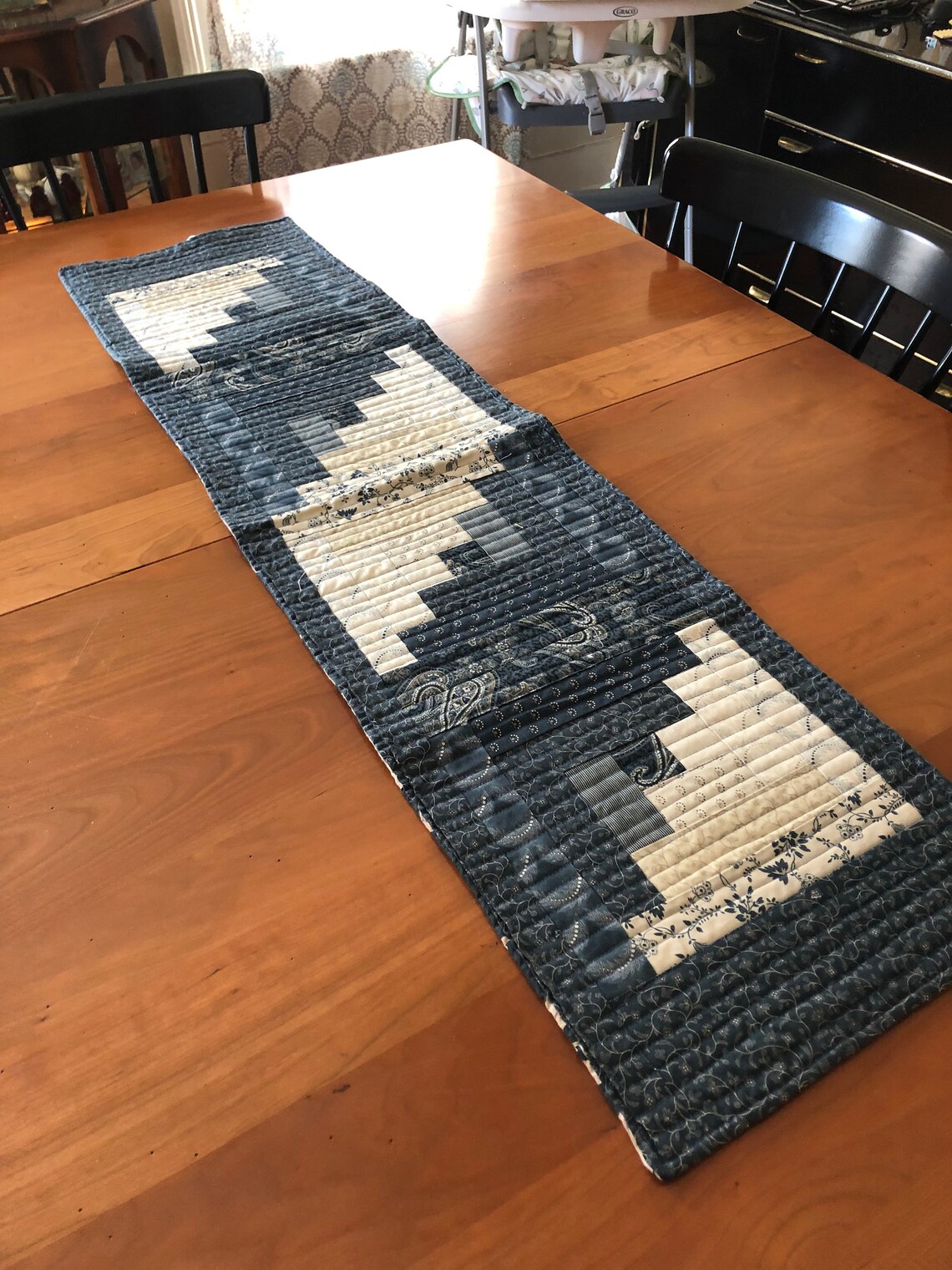 Handmade Log Cabin Table Runner Etsy