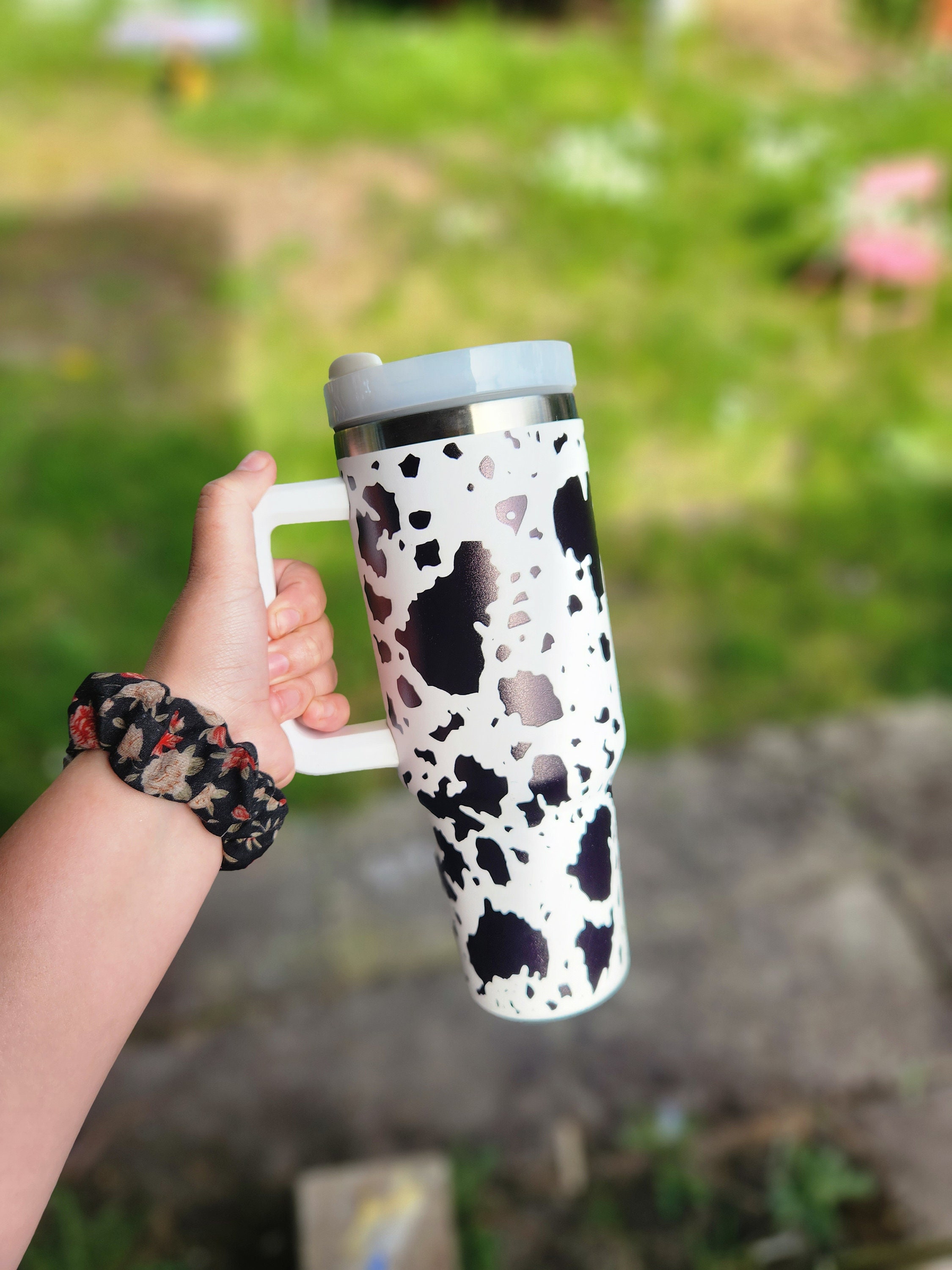 Cow Print Engraved Stanley Adventure Quencher 40oz Tumbler 