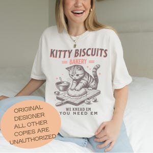 Kitty Biscuits Bakery Shirt: Retro Cat Biscuit Graphic Tee
