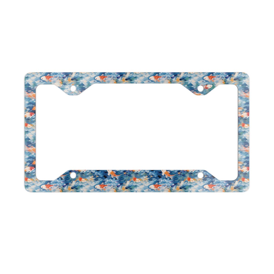 Ocean License Plate Frame, Beach Car Decor, Sea Animals Vanity