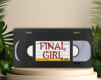 Final Girl Horror License Plate: Spooky Car Vanity Tag