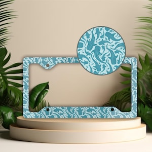 Whale Shark License Plate Frame: Beachy Blue Car Decor