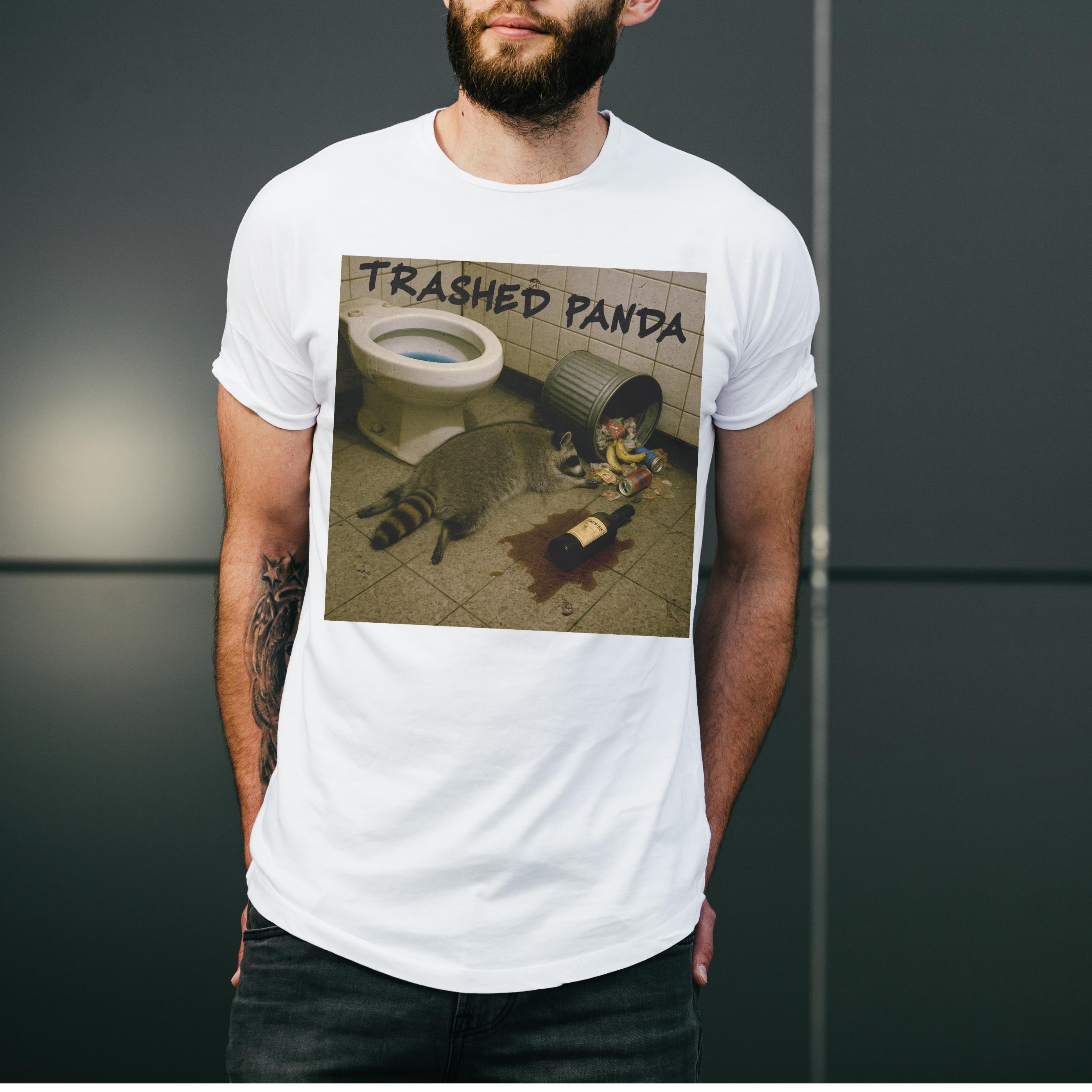 Getting Trashed Meme Trashed Panda Funny Drunk Raccoon Meme Shirt, Animal Humor T-shirt, Gag ...