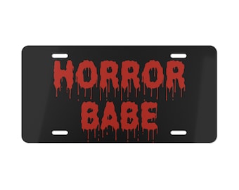 Horror Car License Plate Creepy Girl Vanity Tag Horror Car Accessories