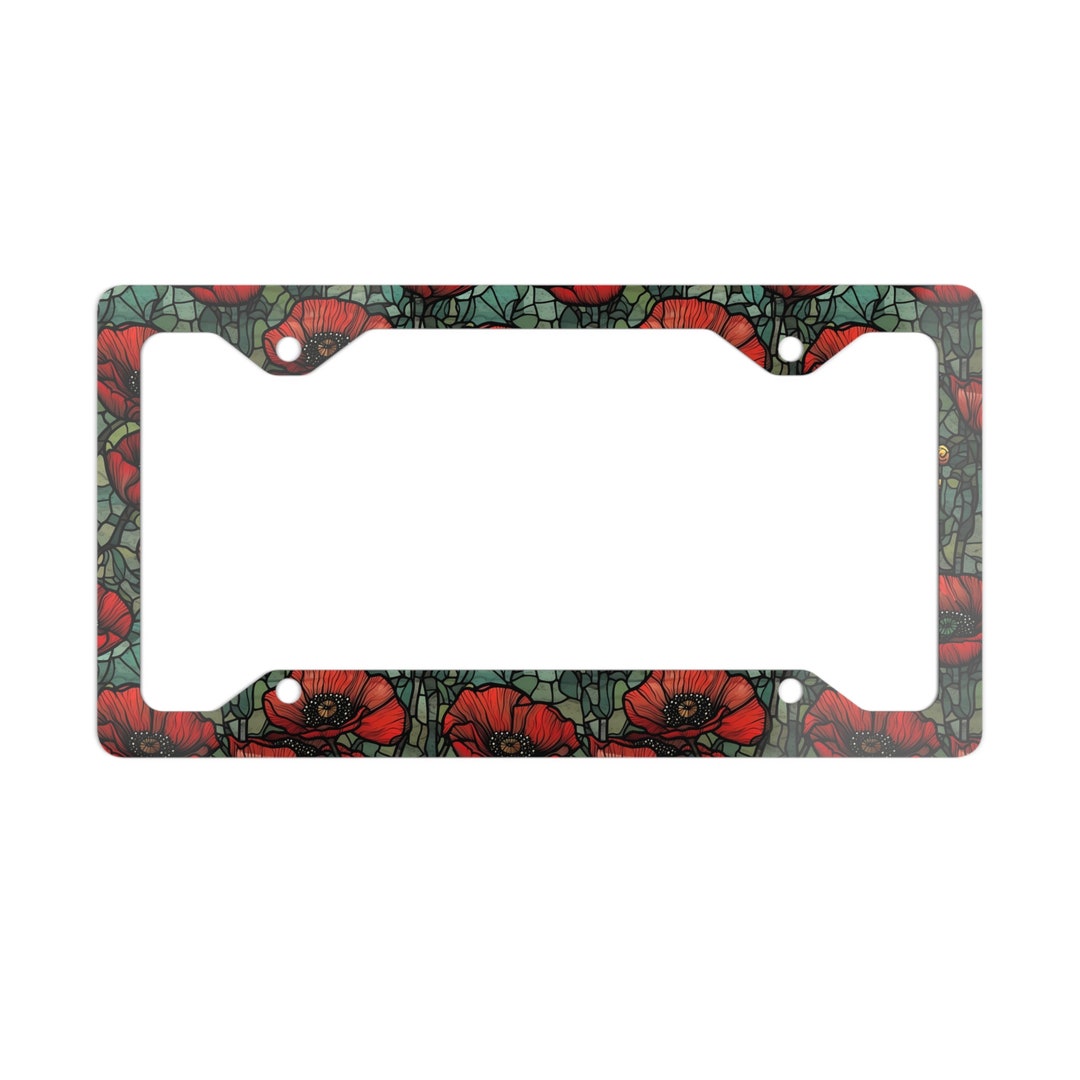 Flower License Plate Frame