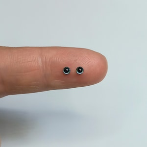 3 paia di cabochon sfumati blu da 2,5 mm. Cabochon per bambole, feltro, artigianato, miniature. occhi realistici.