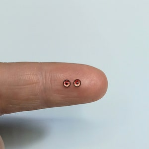 3 paia di cabochon mostruosi rossi da 2,5 mm. Cabochon per bambole, feltro, artigianato, miniature. occhi realistici.