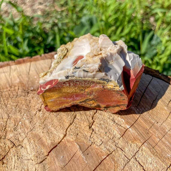 Raw Mookaite Jasper Crystal / Rough Australian Stone / Strength