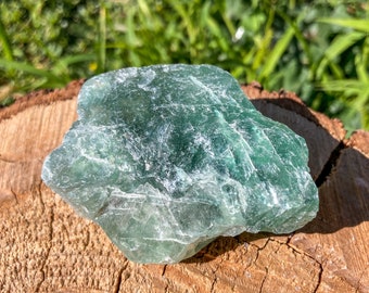 Cristal de fluorita arcoíris en bruto / Fluorita verde / Piedra de intelecto en bruto / Espiritualidad / Conexión a tierra / Don psíquico / Limpieza / Sanación