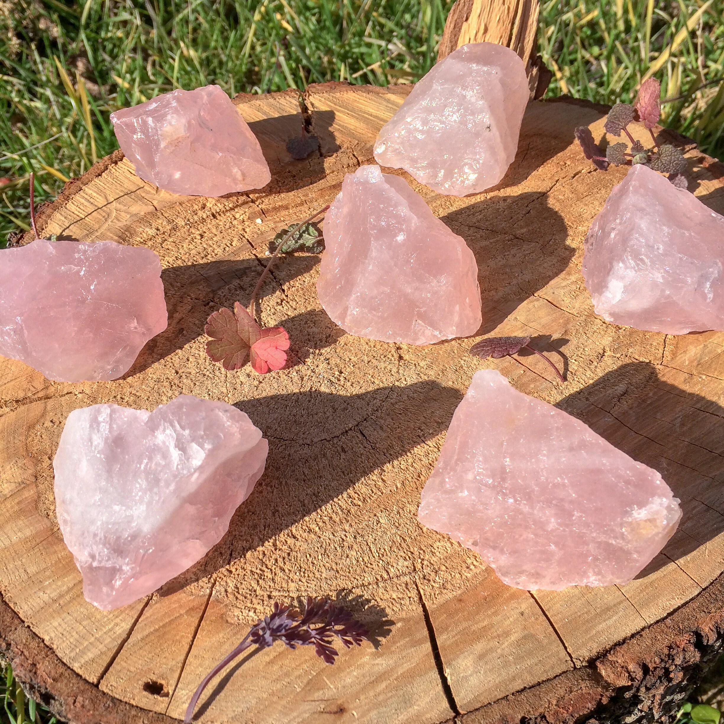 Raw Rose Quartz Crystal / Rough Stone / Large Raw Specimen / Crystals…
