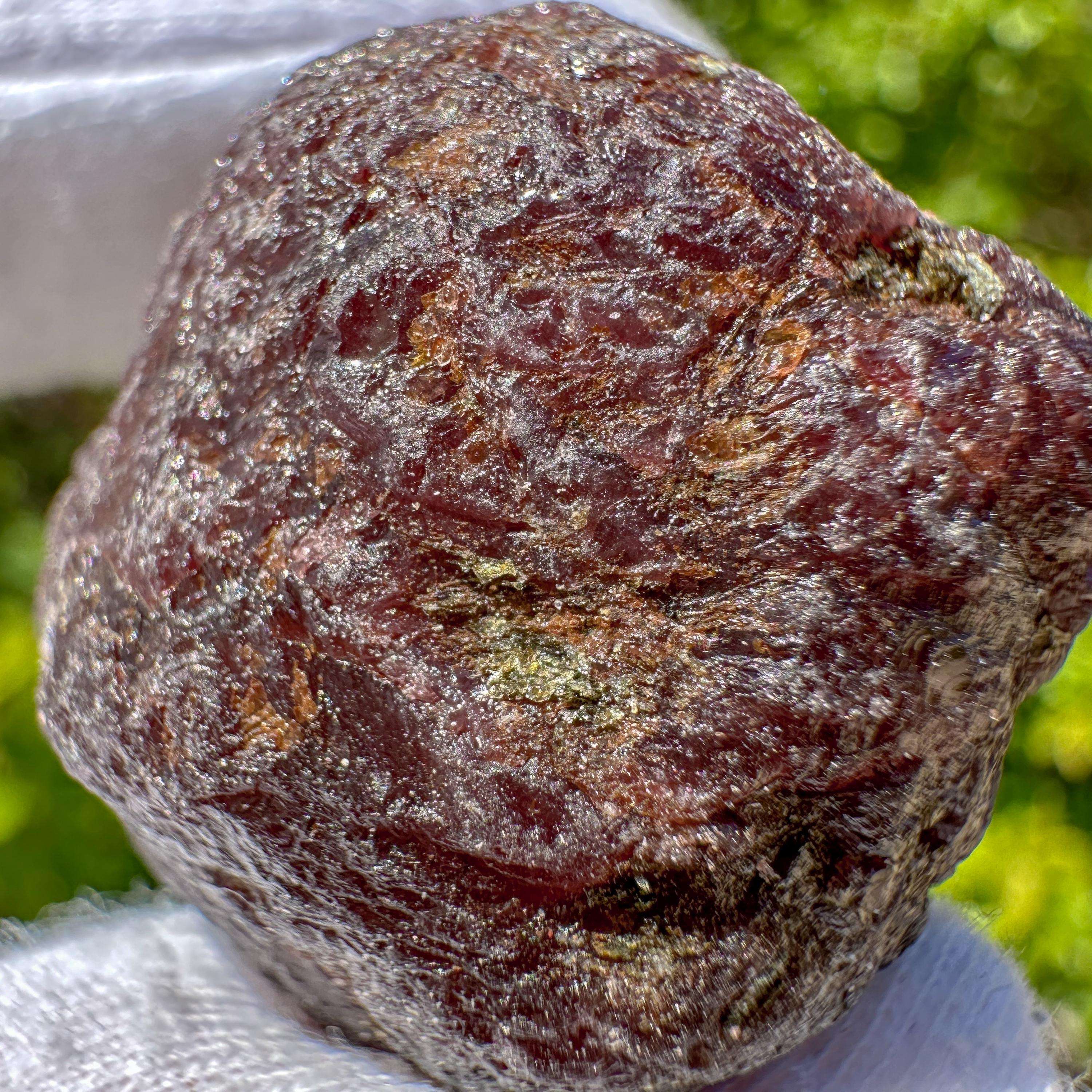 Raw Garnet Stone / Rough Red Garnet Almandine Crystal / Natural