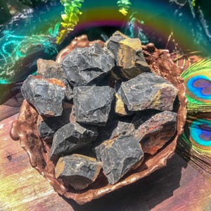 Raw Natural Black Onyx Stone / Rough Crystal / Inner Strength / Tenacity / Gemstone