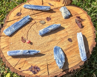 Raw Blue Kyanite Crystal Blade / Rough Stone / Throat Chakra / Confidence / Communication / Meditation / Vivid Dreams / Gift for Kids