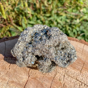 Raw Pyrite Cluster Crystal / Rough Druzy Stone / Wealth/ Abundance / Money / Protection / Grounding / Cleansing Negative Energy / Longevity
