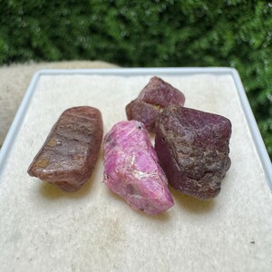 SHINY Natural RUBIES from Africa! Lovely Color! Not Enhanced Or Heated!  /Top Quality /Natural Rare Collection Specimen /Raw Gemstone / N388