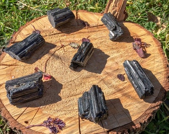 Raw Black Tourmaline Crystal / Rough Stone / October Birthstone / Base Chakra / Protection / Cleansing / Negative Energy / Grounding / Power
