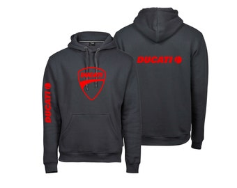 Ducati Zip Hoodie EMBROIDERED Auto Logo Sweatshirts Hoody Mens Womens Motorcycle