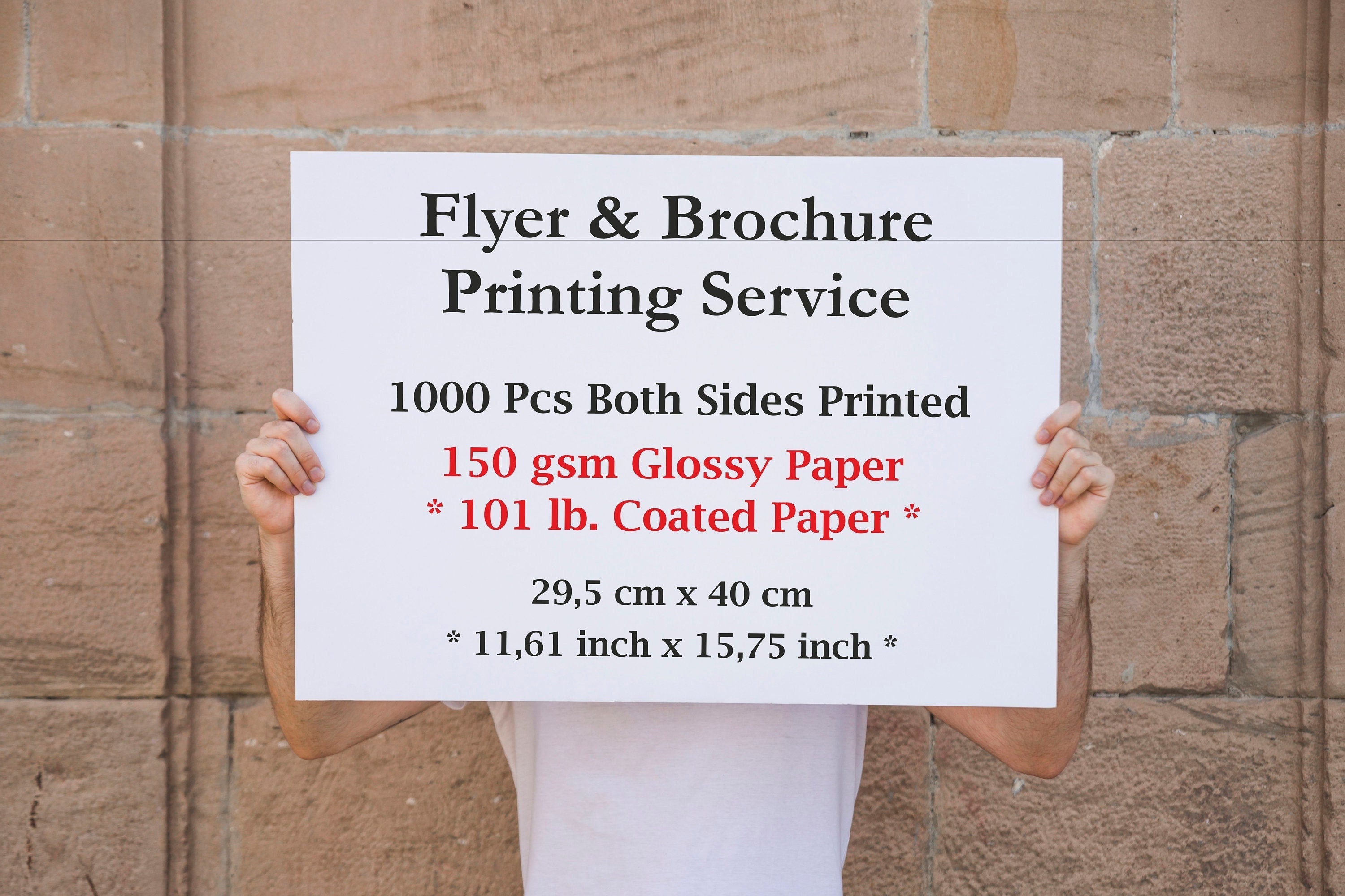 Flyer Brochure Printing 295 Cm X 40 1000 Etsy