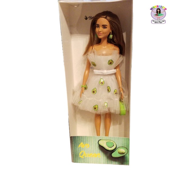 OOAK Custom Doll Avo Queen Custom Barbie Doll Collectible Doll Personalized Doll. Avocado Themed Doll. OOAK Doll Etsy