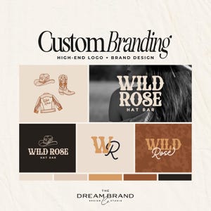 Custom Western Branding Kit • Hand Drawn Custom Logo Package • Retro Coastal Brand Package • Fun Funky Logo Design • Instagram Branding Kit