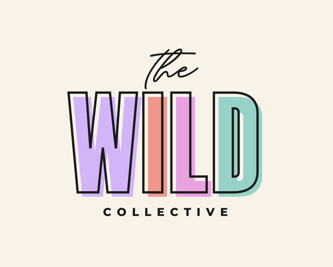 Fun Colorful Logo Editable Template DIY Canva Retro Colorful Logo ...