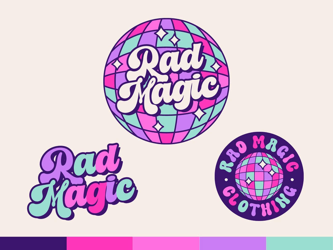 Editable Retro Disco Ball Logo Template Canva DIY Boho - Etsy Australia