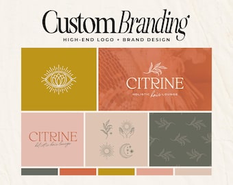 Benutzerdefiniertes Branding-Paket | Bold Luxus High-End Logo Design | Lebendige Markenidentität für Unternehmer & Kreative | Boho Branding Paket
