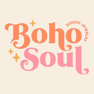Colorful Boho Logo Branding Kit Canva Template - DIY Editable Retro Logo - Playful Branding Kit - Modern Bright Small Business Brand Package
