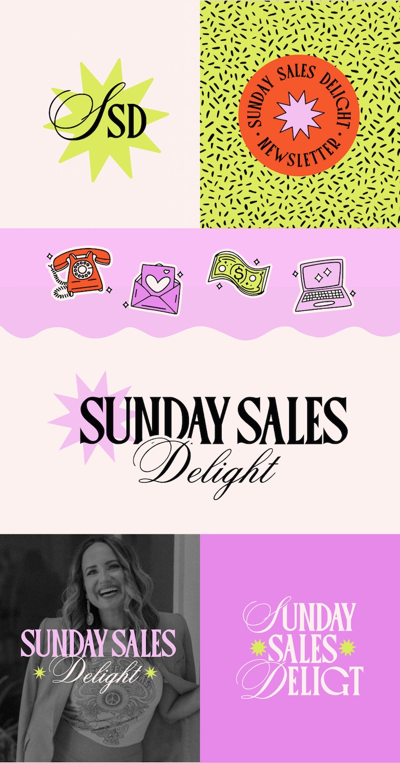 Custom Branding Kit • Bold Custom Logo • Luxury Brand Package • Boho Colorful Bright Branding for Small Business • Instagram Branding image 8