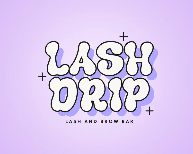 DIY Retro Logo Canva Template Editable Funky Canva Logo Etsy