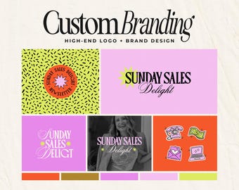 Custom Branding Package | Bold Luxury High-End Logo Design | Vibrant Brand Identity for Entrepreneurs & Creatives | Colorful Branding Kit