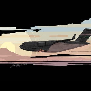 C-17 Globemaster Lever du soleil à McChord AFB