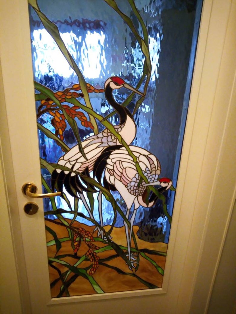 Stained Glass Door in Tiffany Technique