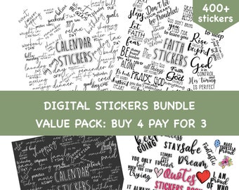 Digital STICKERS BUNDLE for digital planner,Clip Art, GoodNotes planner stickers, Pre-cropped digital stickers for GoodNotes, Zinnia journal