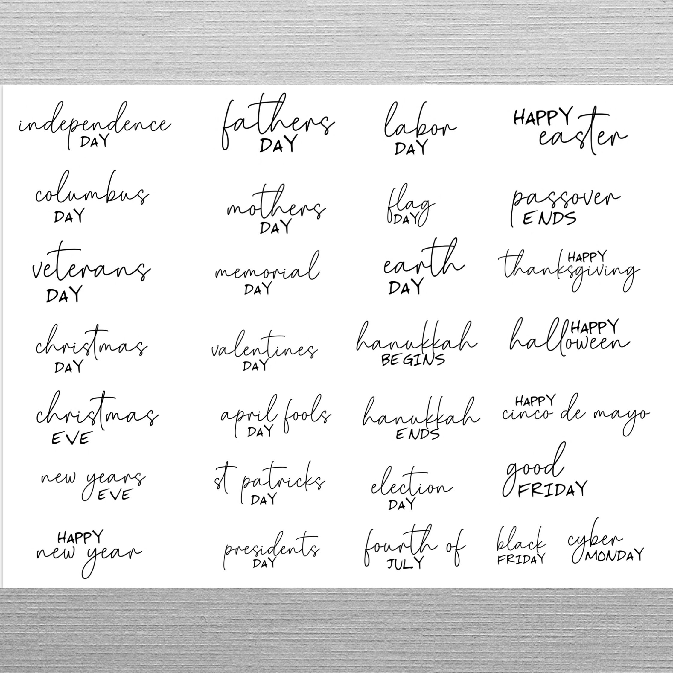 CALENDAR STICKERS Set for Digital Planner, Clip Art, Goodnotes Planner ...