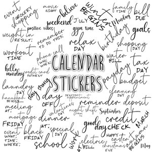 CALENDAR STICKERS Set for digital planner, Clip Art, GoodNotes planner stickers, Pre-cropped digital stickers for GoodNotes, BONUS Stickers