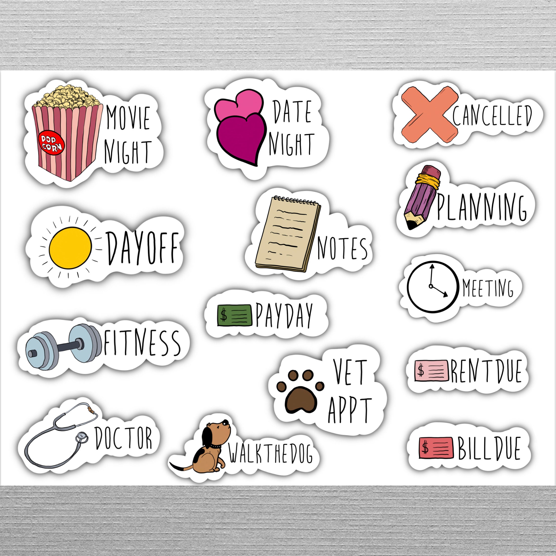 DIGITAL STICKERS Set for Digital Planner, Zinnia App, Goodnotes Planner ...