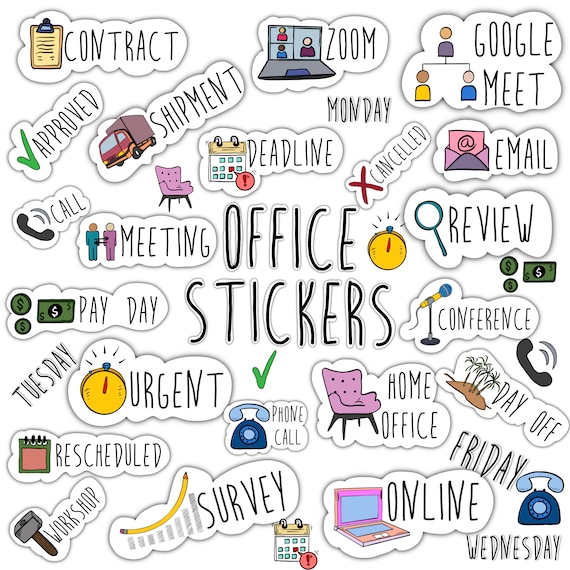 OFFICE Digital STICKERS Set for Digital Planner Goodnotes Etsy UK