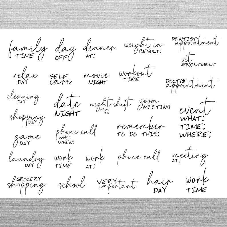 CALENDAR STICKERS Set for digital planner Clip Art GoodNotes Etsy