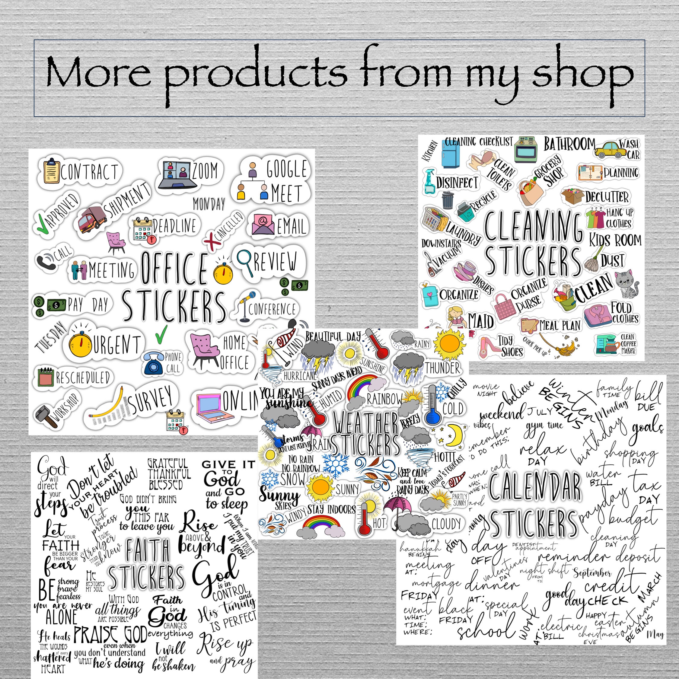SCHOOL Digital STICKERS Set for Digital Planner, Clip Art, Goodnotes ...