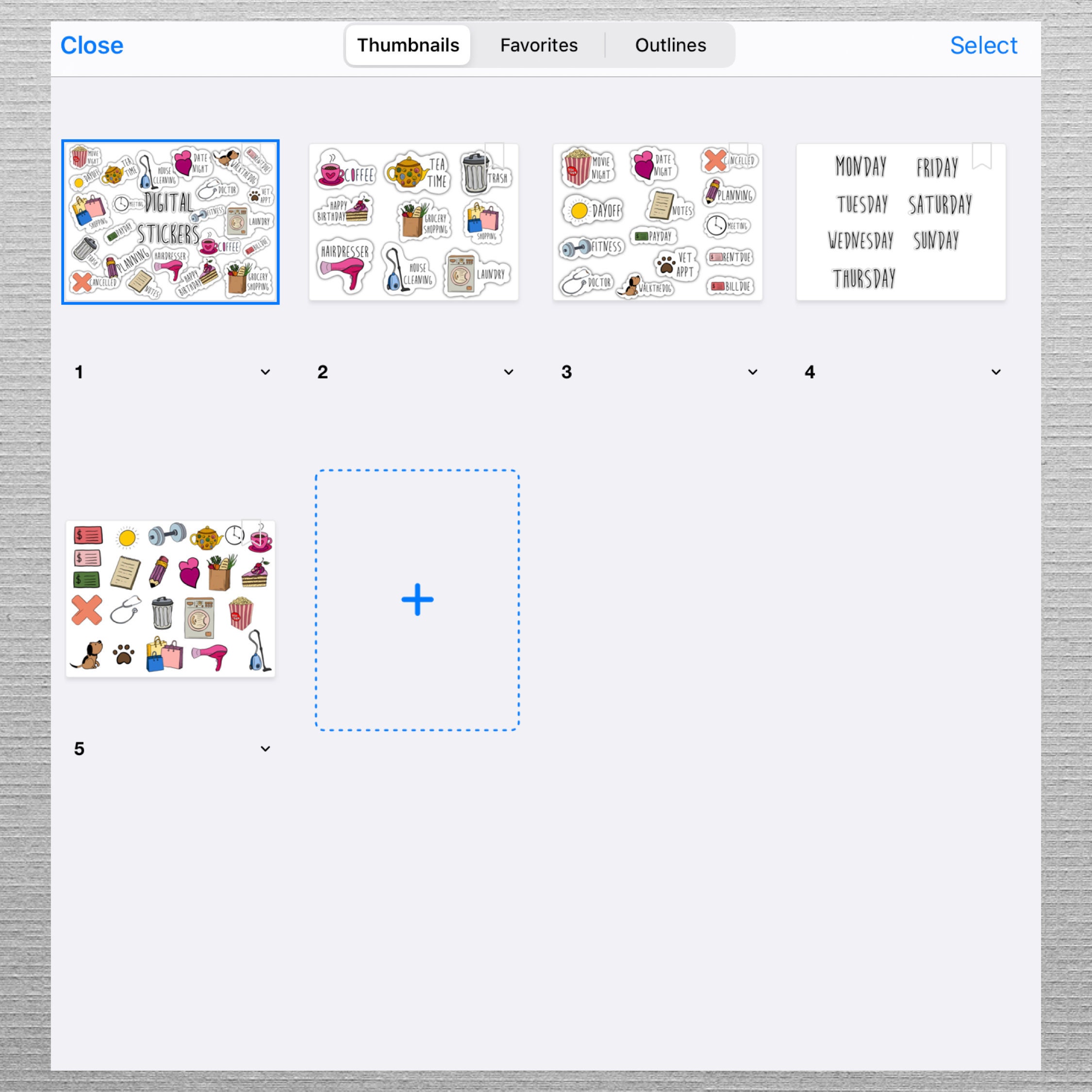 DIGITAL STICKERS Set for Digital Planner, Zinnia App, Goodnotes Planner ...
