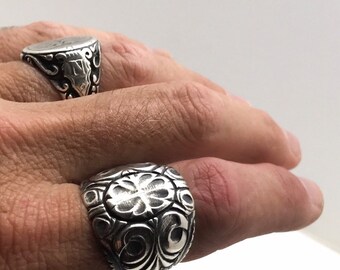 A True Massive Men's  Ring/Silver Handmade Detailed Rings /Lovely And  Powerful Ring/Solid  Silver