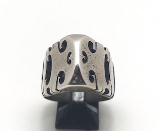 Double Violins Bridge Ring-Musical Jewelry -Music Ring-Silver Lovers Vibes-Luthier-Musical Ring-Violin Making