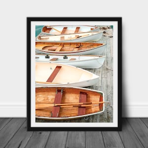 Coastal Sailboat Wall Art: Nautical Beach Decor Digital Print - Instant Download Wooden Boat Image
