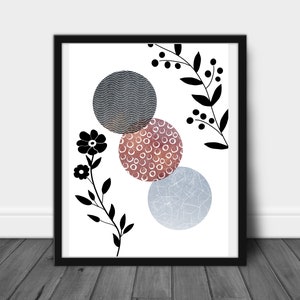 Abstract Flower Print Floral Print Abstract Home Decor Flower Wall Art Digital Download