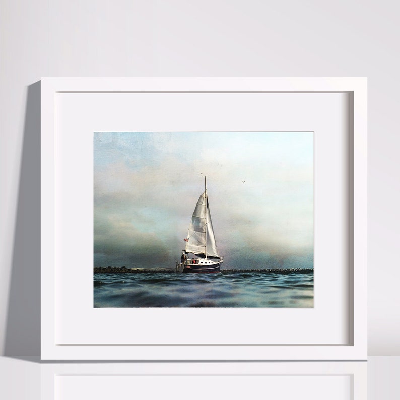 Printable Sailboat Wall Decor Ocean Wall Art Sailboat Print Ocean ...