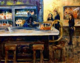 Original Painting "Local Pub" 20 x 16 Acrylic, Fionn MacCool's, St. Augustine