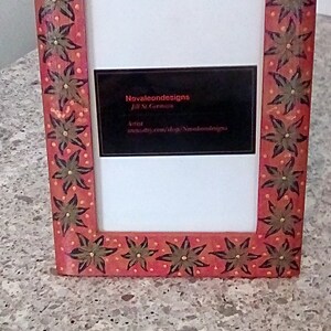 Hand painted wooden picture frame