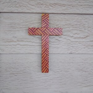 Hand painted wooden cross