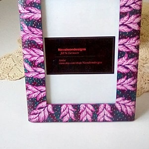 Hand painted wood picture frame
